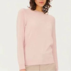 LOFT Soft Pink Sweater, Crew Neck with Open Back, Super Soft Size M NWT
